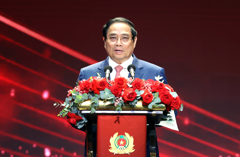 Thủ tướng Chính phủ Phạm Minh Chính phát biểu tại Đại hội thi đua Vì An ninh Tổ quốc lần thứ IX