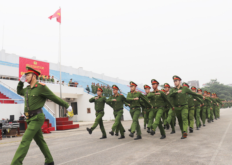 Phần đi đều bước của đơn vị CAP Xuân Đỉnh