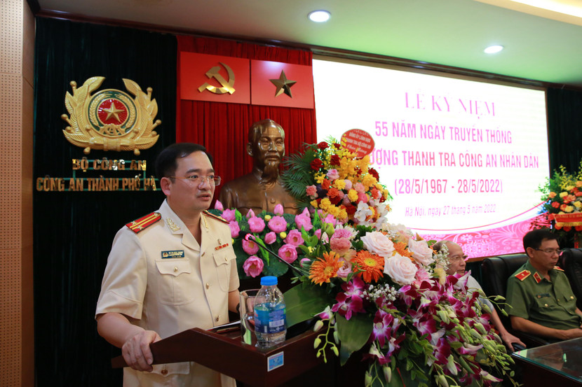 Trung tá Đoàn Đức Thắng, Chánh Thanh tra CATP đọc diễn văn ôn lại truyền thống lực lượng Thanh tra CAND Trung tá Đoàn Đức Thắng, Chánh Thanh tra CATP đọc diễn văn ôn lại truyền thống lực lượng Thanh tra CAND