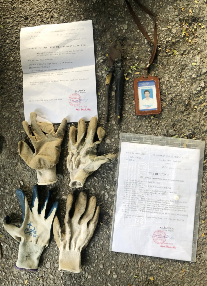 Đồ nghề của Phạm Thanh Nhàn mang theo khi đi cắt trộm dây đồng chống sét