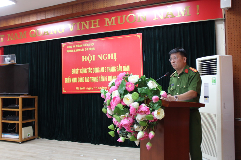 Đại tá Phạm Văn Hậu, Trưởng phòng CSCĐ chủ trì hội nghị Đại tá Phạm Văn Hậu, Trưởng phòng CSCĐ chủ trì hội nghị