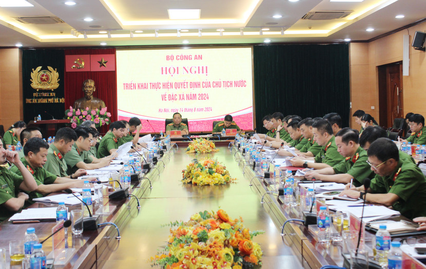 Hội nghị được tổ chức dưới hình thức trực tuyến đến Công an các đơn vị, địa phương - Hình ảnh tại điểm cầu CATP Hà Nội