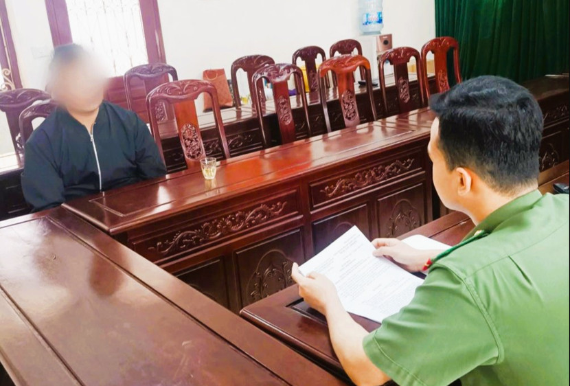 Cơ quan công an làm việc với N.G.K