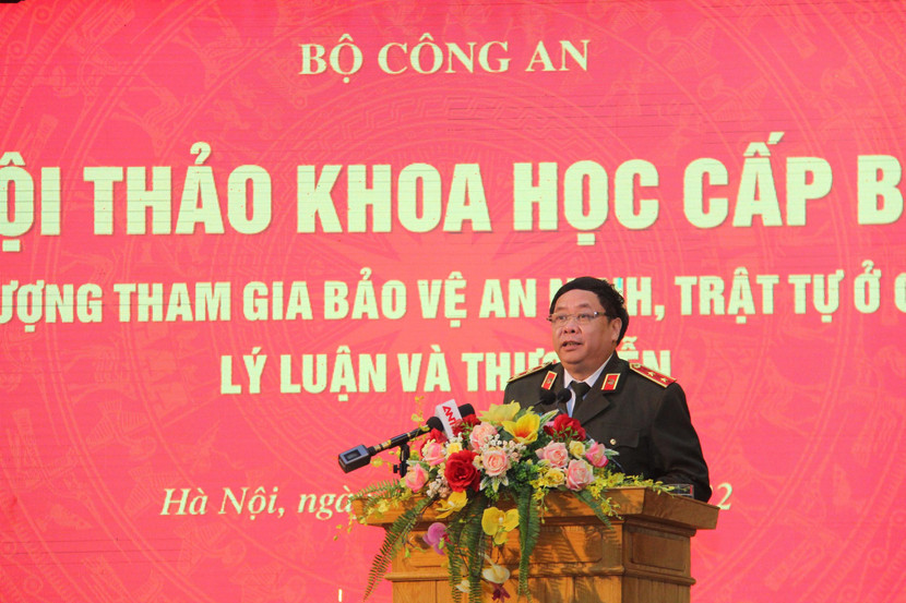Trung tướng, PGS.TS Lê Văn Thắng, Giám đốc Học viện An ninh nhân dân phát biểu kết luận hội thảo Trung tướng, PGS.TS Lê Văn Thắng, Giám đốc Học viện An ninh nhân dân phát biểu kết luận hội thảo