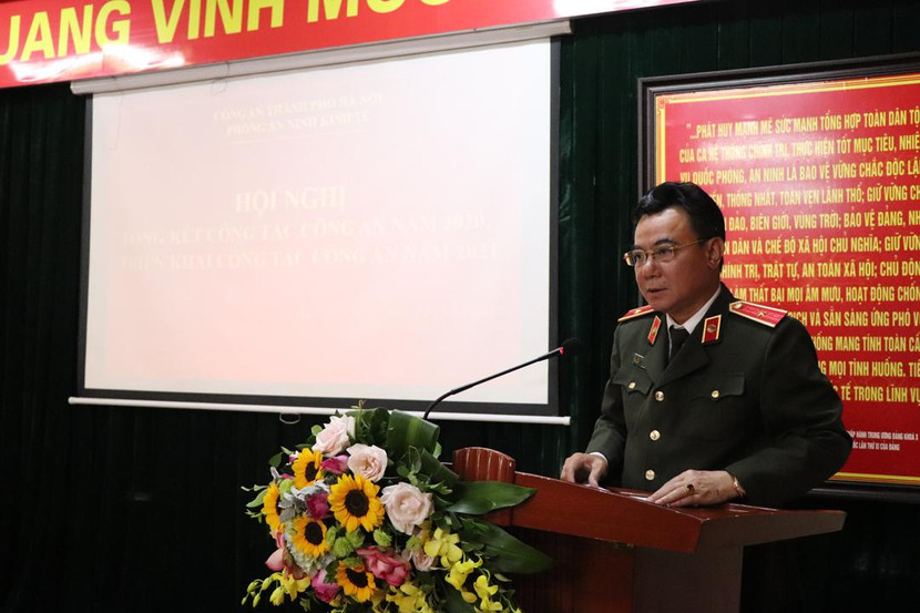 Thiếu tướng Nguyễn Anh Tuấn, Phó Giám đốc CATP phát biểu chỉ đạo tại Hội nghị Thiếu tướng Nguyễn Anh Tuấn, Phó Giám đốc CATP phát biểu chỉ đạo tại Hội nghị