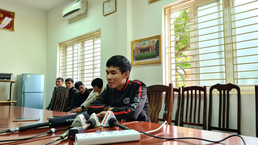 Trần Đạo Nghĩa tại cơ quan công an