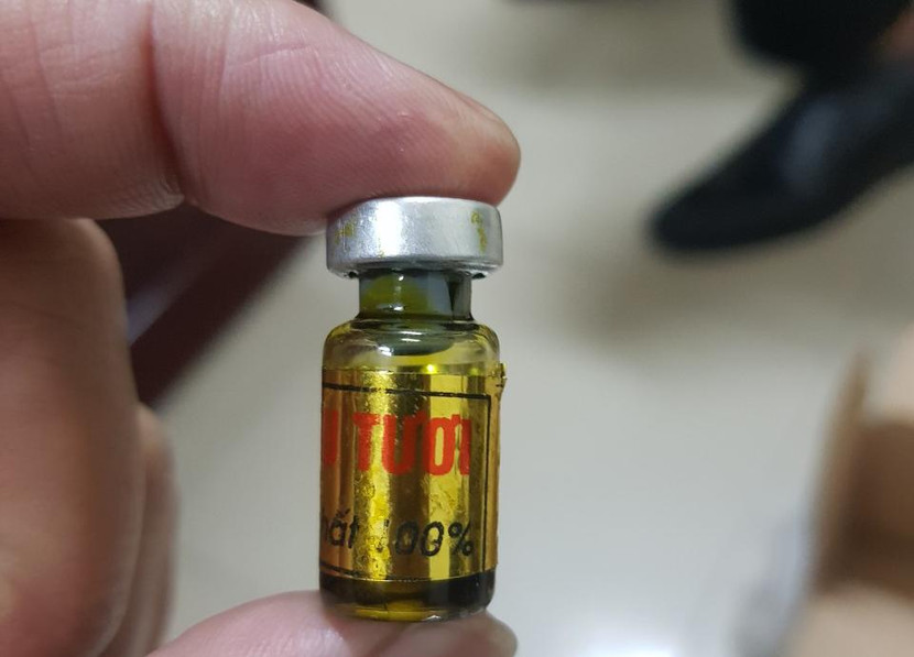 Kết quả giám định khẳng định đây là mật gấu tươi nguyên chất của loài gấu ngựa Kết quả giám định khẳng định đây là mật gấu tươi nguyên chất của loài gấu ngựa