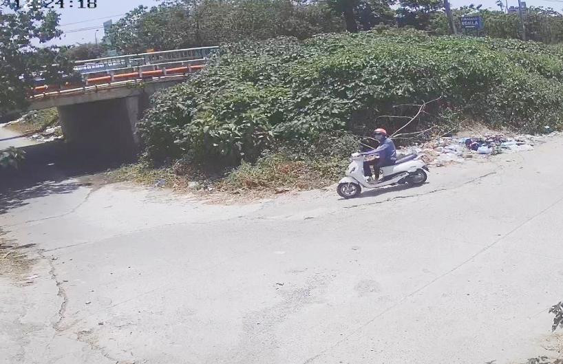 Hình ảnh Nguyễn Ngọc Quang khi lẩn trốn được camera an ninh ghi lại