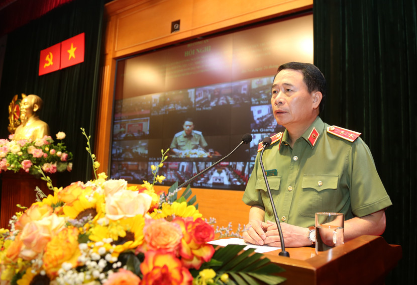 Trung tướng Lê Quốc Hùng, Ủy viên Trung ương Đảng, Thứ trưởng Bộ Công an chủ trì hội nghị