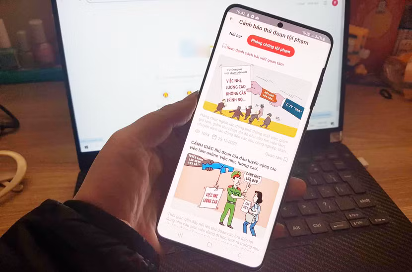 Công an các đơn vị đã tăng cường tuyên truyền đến người dân về tiện ích phòng chống tội phạm trên ứng dụng VNeID