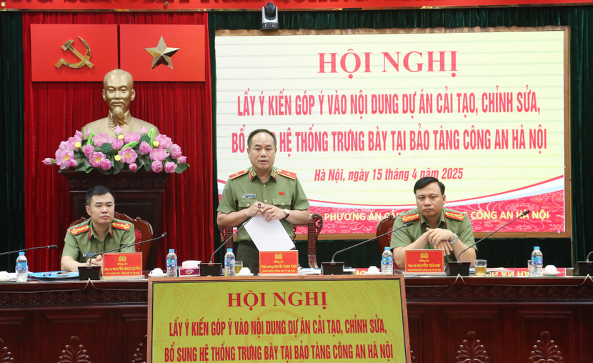 Thiếu tướng Nguyễn Thanh Tùng, Giám đốc Công an thành phố Hà Nội chủ trì hội nghị
