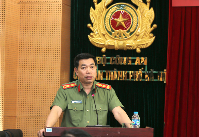 Đại tá Trần Quyết Thắng phát biểu nhận nhiệm vụ