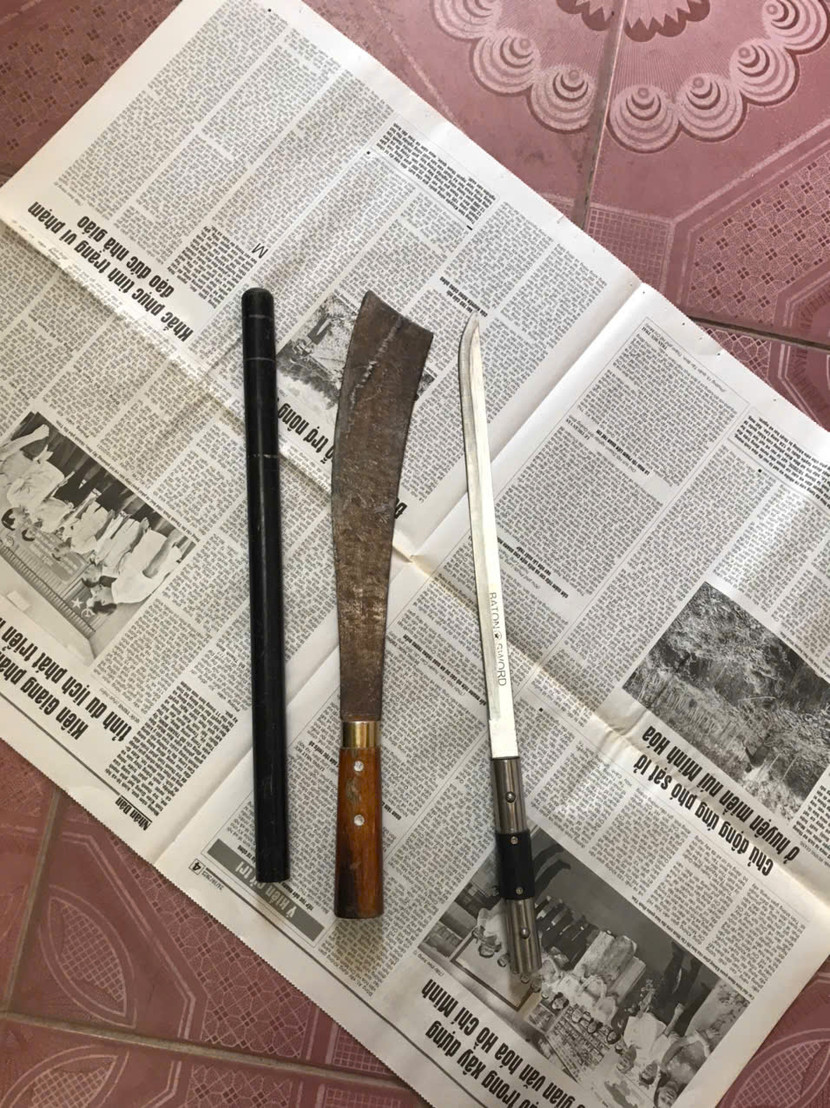 Hung khí gây án của các đối tượng Hung khí gây án của các đối tượng