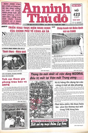 Báo An ninh Thủ đô số 01257, ngày 17/3/2000