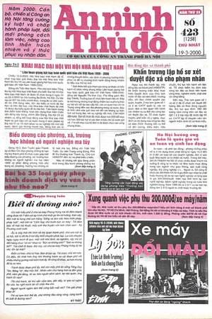 Báo An ninh Thủ đô số 01258, ngày 19/3/2000