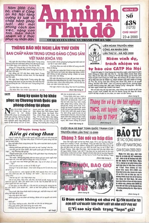 Báo An ninh Thủ đô số 01273, ngày 23/4/2000