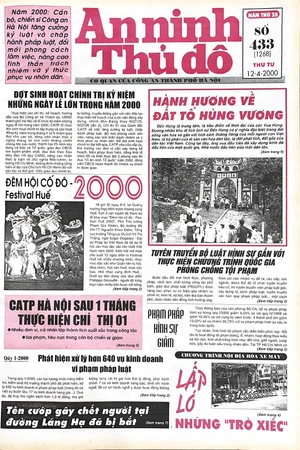 Báo An ninh Thủ đô số 01268, ngày 12/4/2000