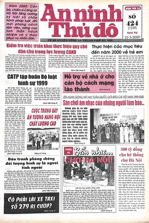 Báo An ninh Thủ đô số 01259, ngày 22/3/2000