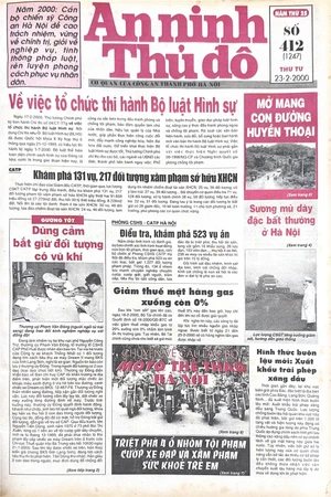 Báo An ninh Thủ đô số 01247, ngày 23/02/2000