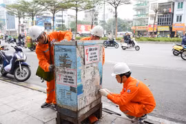 Chỉnh trang lưới điện - EVNHANOI chung tay kiến tạo diện mạo đô thị Thủ đô