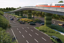 Cận cảnh thi công tuyến đường 10 làn xe xuyên đảo đầu tiên của Việt Nam tại Phú Quốc