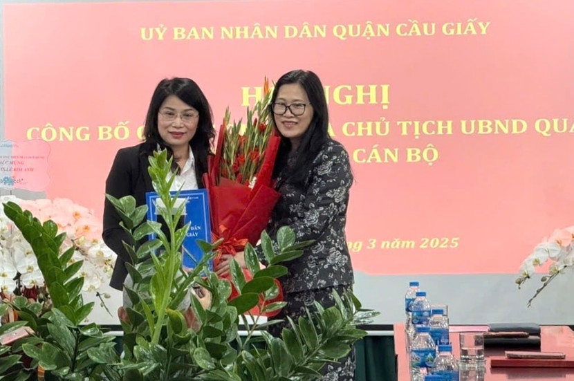 NGƯT Lê Kim Anh, Hiệu trưởng Trường THCS Cầu Giấy được bổ nhiệm làm Hiệu trưởng trường THCS Trần Duy Hưng