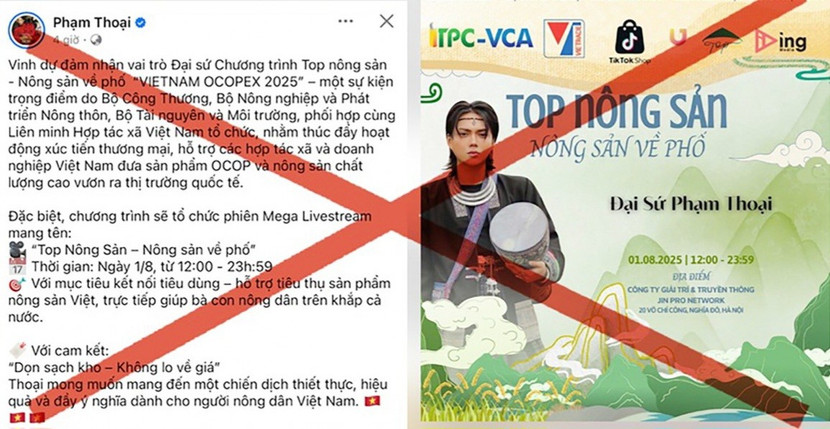 Mới đây, Phòng An ninh mạng và phòng, chống tội phạm sử dụng công nghệ cao, Công an thành phố Hà Nội, đã ra quyết định xử phạt vi phạm hành chính đối với TikToker Phạm Thoại (tên thật là Phạm Văn Thoại) vì hành vi cung cấp, chia sẻ thông tin giả mạo, sai sự thật trên mạng xã hội. Mới đây, Phòng An ninh mạng và phòng, chống tội phạm sử dụng công nghệ cao, Công an thành phố Hà Nội, đã ra quyết định xử phạt vi phạm hành chính đối với TikToker Phạm Thoại (tên thật là Phạm Văn Thoại) vì hành vi cung cấp, chia sẻ thông tin giả mạo, sai sự thật trên mạng xã hội.