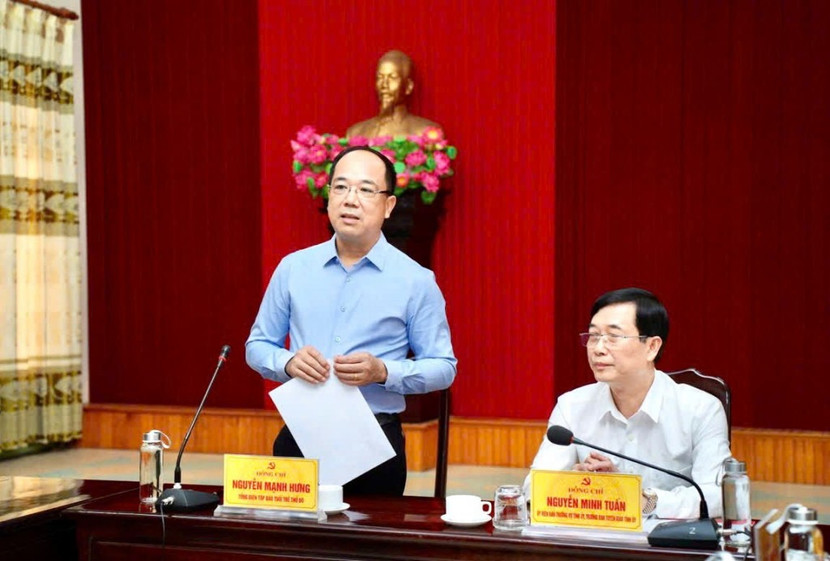 Nhà báo Nguyễn Mạnh Hưng, Tổng Biên tập báo Tuổi trẻ Thủ đô phát biểu tại chương trình