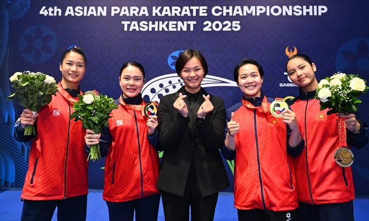 Việt Nam giành Huy chương Vàng nội dung kata đồng đội nữ giải Karate vô địch châu Á 2025