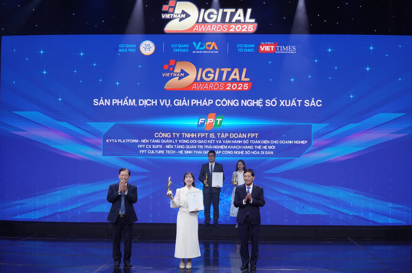 FPT là một trong những doanh nghiệp có số lượng sản phẩm/dịch vụ được vinh danh nhiều nhất tại Giải thưởng Chuyển đổi số Việt Nam 2025 FPT là một trong những doanh nghiệp có số lượng sản phẩm/dịch vụ được vinh danh nhiều nhất tại Giải thưởng Chuyển đổi số Việt Nam 2025