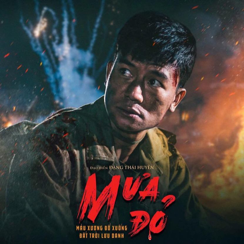 Hiếu Nguyễn trong vai Chỉ huy Thành ở "Mưa đỏ"