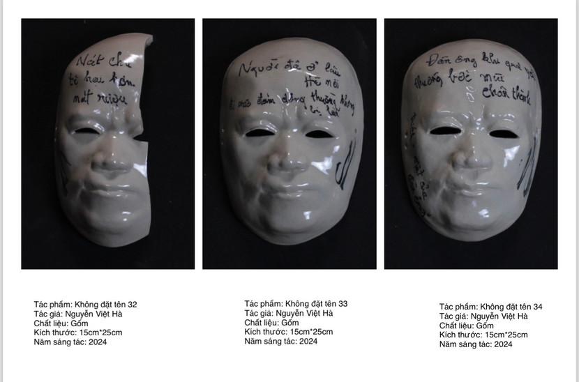 Mặt nạ chất liệu gốm của nhà văn Nguyễn Việt Hà Mặt nạ chất liệu gốm của nhà văn Nguyễn Việt Hà