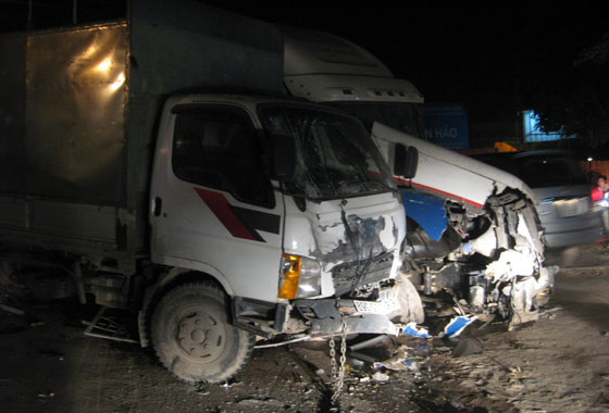 Rất may vụ tai nạn liên hoàn không thiệt hại về người