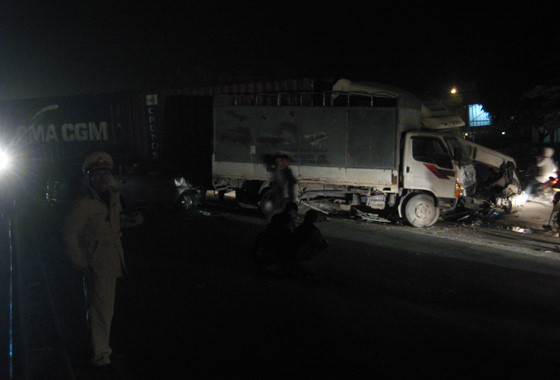 Rất may vụ tai nạn liên hoàn không thiệt hại về người