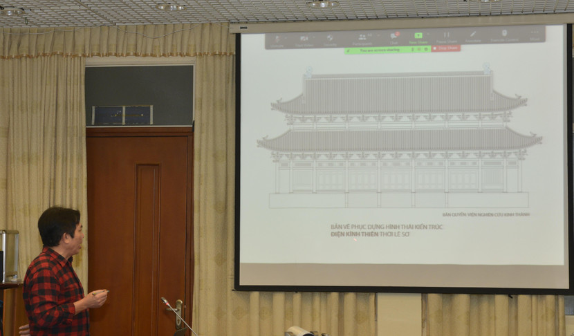 Bản vẽ phục dựng hình thái kiến trúc điện Kính Thiên thời Lê sơ Bản vẽ phục dựng hình thái kiến trúc điện Kính Thiên thời Lê sơ