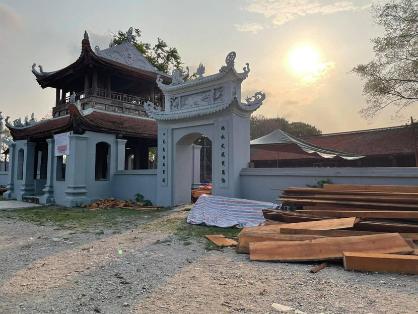 Hình ảnh chùa Đậu sau tu bổ