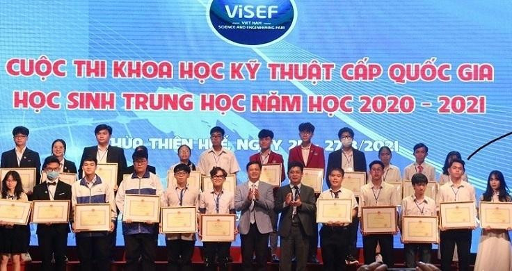 Cuộc thi KHKT 2021 có 91 giải thưởng, trong đó có 12 giải nhất.
