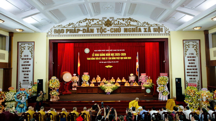 Học viện Phật giáo Việt Nam tại Hà Nội tổ chức Lễ khai giảng năm học 2025 - 2026, trao bằng tiến sĩ, thạc sĩ, cao đẳng Phật học năm 2025 Học viện Phật giáo Việt Nam tại Hà Nội tổ chức Lễ khai giảng năm học 2025 - 2026, trao bằng tiến sĩ, thạc sĩ, cao đẳng Phật học năm 2025