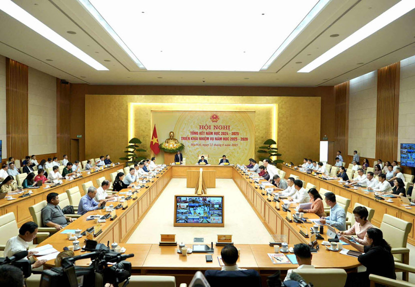Chiều 22/8, Thủ tướng Chính phủ chủ trì hội nghị Tổng kết năm học 2024-2025, triển khai nhiệm vụ năm học 2025-2026