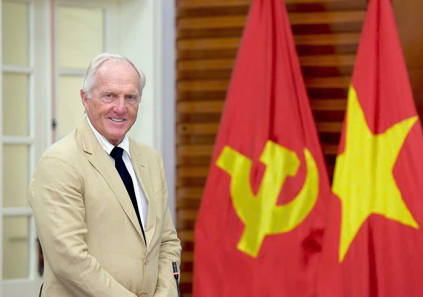 Greg Norman, một golfer chuyên nghiệp người Úc, được coi là một huyền thoại gofl, đã đồng hành với du lịch Việt Nam từ năm 2018 trên cương vị Đại sứ Du lịch (ảnh: Lê Hoàng)
