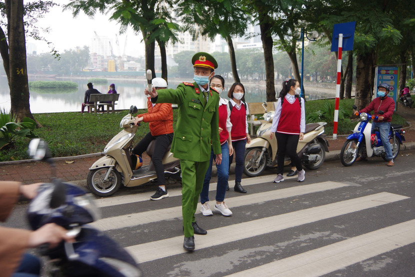 Buổi diễn tập có sự tham gia của các lực lượng công an, y tế và địa phương