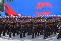 Toàn cảnh lễ diễu binh, diễu hành kỷ niệm 50 năm Giải phóng miền nam, thống nhất đất nước