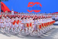Toàn cảnh lễ diễu binh, diễu hành kỷ niệm 50 năm Giải phóng miền nam, thống nhất đất nước