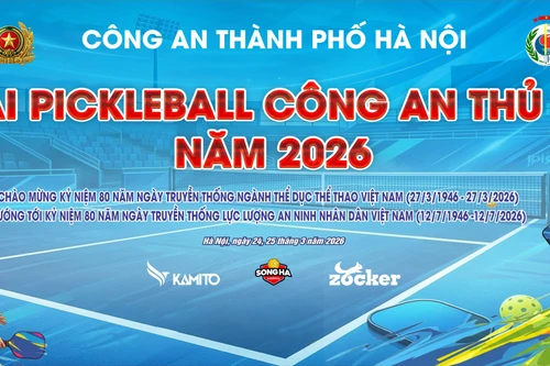Hấp dẫn giải Pickleball Công an Thủ đô năm 2026