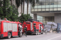 Toàn cảnh diễn tập phương án giải cứu nạn nhân vụ cháy nổ trong trường học