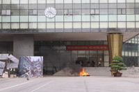 Toàn cảnh diễn tập phương án giải cứu nạn nhân vụ cháy nổ trong trường học