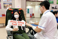 Hình ảnh đẹp trong chương trình “Sắc hồng tuổi trẻ” vì cộng đồng