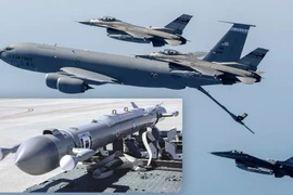 Tiêm kích F-16 Mỹ mang pod tác chiến điện tử cực mạnh tiến về Trung Đông