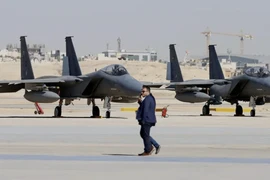 Tiêm kích F-15SA của Ả Rập Xê Út nổi bật tại triển lãm quốc phòng Riyadh