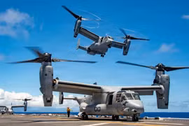 Thủy quân lục chiến Mỹ nhận chiếc máy bay cánh quạt nghiêng MV-22B Osprey cuối cùng